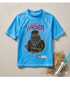 Lego Star Wars Darth Vader Bright Blue Graphic Shirt